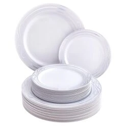 Silver Spoons Elegant Disposable Dinnerware Set For Party, Includes 20 Dinner Plates (10.25”) & 20 Side Plates (7.5”) – Bella Collection 11 Silver Spoons Elegant Disposable Dinnerware Set For Party, Includes 20 Dinner Plates (10.25”) & 20 Side Plates (7.5”) – Bella Collection -Household Cleaning Supplies GUEST 5bb64235 b2d7 40a8 85d0 2cdcc1299a48