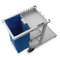 Dryser Commercial Janitorial Cleaning Cart On Wheels With Shelves And Vinyl Bag & Commercial Mop Bucket With Side Press Wringer, 26 Qt. Blue -Household Cleaning Supplies GUEST 5f5f2eb3 42be 413c 9f49 8ac852f4dc7c