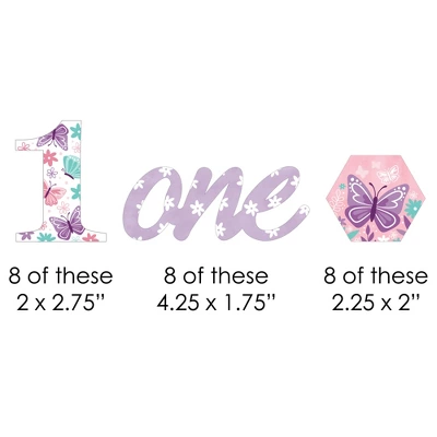 Big Dot Of Happiness 1st Birthday Beautiful Butterfly - Paper Straw Decor - Floral First Birthday Party Striped Decorative Straws - Set Of 24 3 Big Dot Of Happiness 1st Birthday Beautiful Butterfly - Paper Straw Decor - Floral First Birthday Party Striped Decorative Straws - Set Of 24