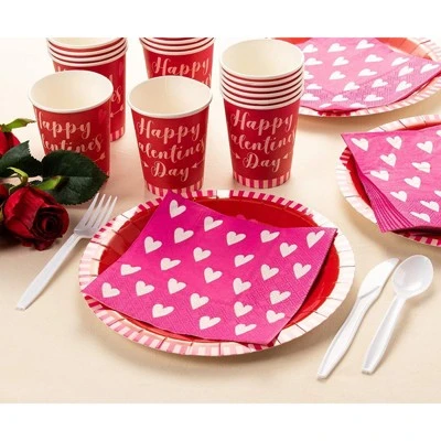Juvale 80 Pack Happy Valentine's Day Disposable Paper Plates, Party Supplies, 9 In 4 Juvale 80 Pack Happy Valentine's Day Disposable Paper Plates, Party Supplies, 9 In - Image 2