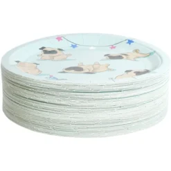 Blue Panda 80-Pack Blue Dog Pattern Disposable Paper Plates Kids Party Supplies, 9 Inches -Household Cleaning Supplies GUEST 6115dc87 f504 422d b7c5 a8f1dfd052f6