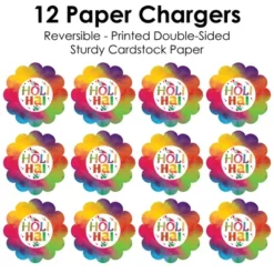 Big Dot Of Happiness Holi Hai - Festival Of Colors Party Round Table Decorations - Paper Chargers - Place Setting For 12 -Household Cleaning Supplies GUEST 64a7c0ba 8362 4910 9afe 4476a91001a4