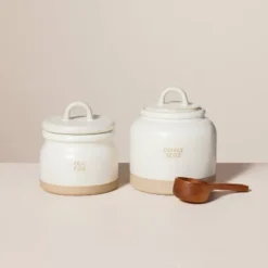 12oz Stoneware Crock Coffee Canister With Scoop Cream/Clay - Hearth & Hand™ With Magnolia 7 12oz Stoneware Crock Coffee Canister With Scoop Cream/Clay - Hearth & Hand™ With Magnolia -Household Cleaning Supplies GUEST 65b7994c a1eb 4670 b20b ff3df4965168