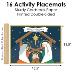Big Dot Of Happiness Holy Nativity - Paper Manger Scene Religious Christmas Coloring Sheets - Activity Placemats - Set Of 16 -Household Cleaning Supplies GUEST 6785575f 4f49 478e 9d0f fe3e9f6eee16