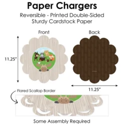 Big Dot Of Happiness Woodland Creatures - Baby Shower Or Birthday Party Paper Charger And Table Decorations - Chargerific Kit - Place Setting For 8 -Household Cleaning Supplies GUEST 683e805e a228 4fb6 a2fc cfc639491214