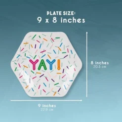 Blue Panda Disposable Plates - 24-Count Paper Plates, Hexagon Plates, Kids Birthday Party Supplies, 9x8 Inches -Household Cleaning Supplies GUEST 68607b43 7fe3 4fe6 848a 18fe3a72c19b