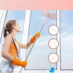 Easy Gleam Mop And Bucket Set For Wet & Dry Use, Suitable For All Floor Types, 4 Reusable Pads Supplied, Pink -Household Cleaning Supplies GUEST 69f7ed8f 9e47 478c b495 db5e929cd74e