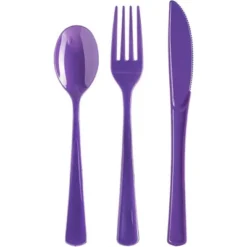 Exquisite Solid Color Plastic Utensil Cutlery Set Forks Spoons Knives- 150 Pack -Household Cleaning Supplies GUEST 6c4267fe 1983 46c2 8ecd 0355e5f555a4