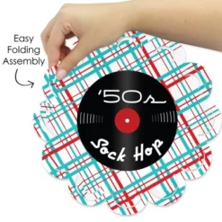 Big Dot Of Happiness 50’s Sock Hop - 1950s Rock N Roll Party Round Table Decorations - Paper Chargers - Place Setting For 12 -Household Cleaning Supplies GUEST 6dee6554 db40 42bd bc85 1a4911b39b19