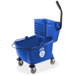 Dryser Commercial Janitorial Cleaning Cart On Wheels With Shelves And Vinyl Bag & Commercial Mop Bucket With Side Press Wringer, 26 Qt. Blue -Household Cleaning Supplies GUEST 6fe297c5 c575 4278 9665 52c3632af96d