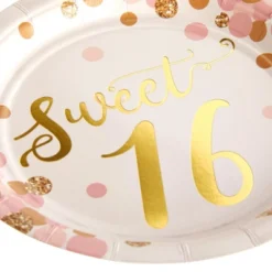 Sparkle And Bash 48-Pack "Sweet 16" 16th Birthday Disposable Paper Plates 7" Party Supplies -Household Cleaning Supplies GUEST 78b4c179 783e 49fd bc32 e704e770b004