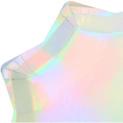 Sparkle And Bash 72 Pack Holographic Octagon Shaped Disposable Party Plates, Iridescent Plates In 3 Sizes -Household Cleaning Supplies GUEST 79781b67 8151 45f3 9770 24525d40a374