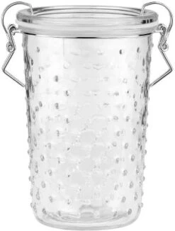 Amici Home Gemma Hobnail Glass Clamp Storage Jar/Canister, Clear -Household Cleaning Supplies GUEST 79a821c8 2e24 4a84 ac71 e8a0cf5207e6