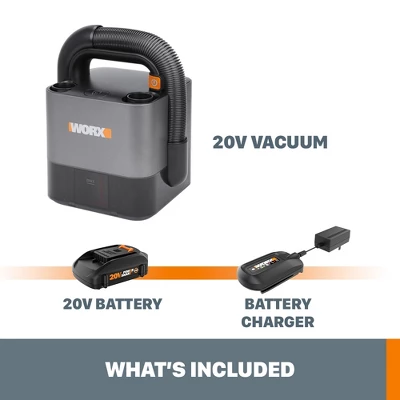 Worx WX030L 20V Power Share Cube Vac Cordless Compact Vacuum 3 Worx WX030L 20V Power Share Cube Vac Cordless Compact Vacuum