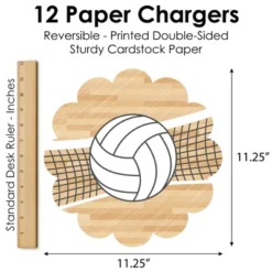 Big Dot Of Happiness Bump, Set, Spike - Volleyball - Baby Shower Or Birthday Party Round Table Decorations - Paper Chargers - Place Setting For 12 -Household Cleaning Supplies GUEST 7c7a52f1 329a 4582 86fb 50edae0d280a
