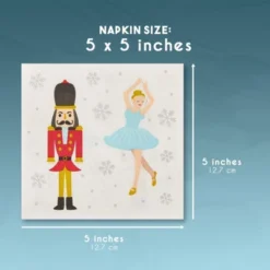 Juvale 100-Pack Nutcracker Princess Disposable Paper Cocktail Napkins, Christmas Holiday Party Supplies -Household Cleaning Supplies GUEST 7c860dd2 8e56 4591 aafb 16ef0930c583