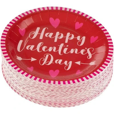 Juvale 80 Pack Happy Valentine's Day Disposable Paper Plates, Party Supplies, 9 In 6 Juvale 80 Pack Happy Valentine's Day Disposable Paper Plates, Party Supplies, 9 In - Image 4