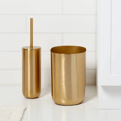 Brushed Brass Toilet Bowl Brush Gold - Threshold™ 3 Brushed Brass Toilet Bowl Brush Gold - Threshold™