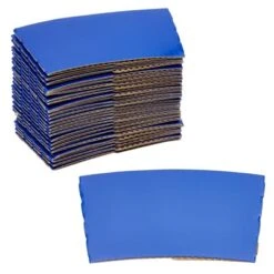 Sparkle And Bash Set Of 48 Disposable Insulated Paper Coffee Cups With Lids & Sleeves For Hot Drinks, 16oz, Blue -Household Cleaning Supplies GUEST 8056fefd e4ef 47f5 bf0f 5c31f6f2d52c