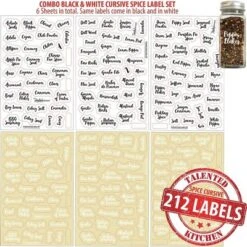 Talented Kitchen 2 Pack Spice Rack Organizer With 24 Glass Spice Jars Seasoning Containers 4 Oz, Spice Labels & 3-Tier Rack For Cabinets -Household Cleaning Supplies GUEST 83bc8848 e6a5 4001 9de7 e7f6d7aebfcd