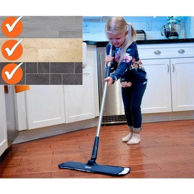 Bona Floor Mop Starter Kit - 2-in-1 Wet + Dry Floor Sweeping + Mopping - 1 Mop, 1 Reusable Sweeping Pad, 1 Reusable Mopping Pad 6 Bona Floor Mop Starter Kit - 2-in-1 Wet + Dry Floor Sweeping + Mopping - 1 Mop, 1 Reusable Sweeping Pad, 1 Reusable Mopping Pad - Image 4