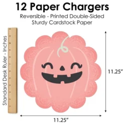 Big Dot Of Happiness Pastel Halloween - Pink Pumpkin Party Round Table Decorations - Paper Chargers - Place Setting For 12 -Household Cleaning Supplies GUEST 8fae904f a55a 4557 96cf ce5c43bb657d