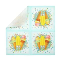 Blue Panda 150 Pack Turquoise Ice Cream Confetti Disposable Luncheon Paper Napkins 6.5" For Party Decorations -Household Cleaning Supplies GUEST 91c4f44a e914 4555 b1a3 9c356faa846f