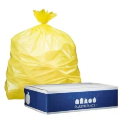Plasticplace 32-33 Gallon Trash Bags, Yellow (100 Count) 5 Plasticplace 32-33 Gallon Trash Bags, Yellow (100 Count) -Household Cleaning Supplies GUEST 92aca412 04e5 4bb5 afc8 e42aa573fa2f