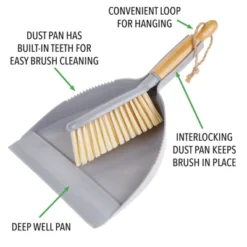 MDesign Hand Held Dustpan And Brush Set - Angled Brush -Household Cleaning Supplies GUEST 92c8803a 071f 4e09 baa2 a48df8f1ace8