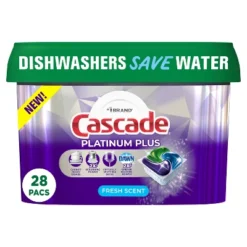 Cascade Fresh Platinum Plus Action Pacs Dishwasher Detergents -Household Cleaning Supplies GUEST 93173db2 aa38 46a2 affe 6a34e3822113
