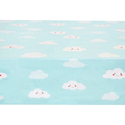 Blue Panda 3-Pack Cloud Disposable Party Table Covers Tablecloth 54"x108" Party Supplies 4 Blue Panda 3-Pack Cloud Disposable Party Table Covers Tablecloth 54"x108" Party Supplies - Image 2