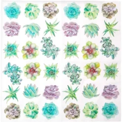 Sparkle And Bash 100 Pack Succulent Paper Napkins For Birthday Party (6.5 In) -Household Cleaning Supplies GUEST 9a25143c fed2 4452 8551 f87289cf8915