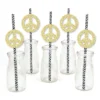 Big Dot Of Happiness Gold Glitter Peace Sign Party Straws - No-Mess Real Gold Glitter Cut-Outs & Decorative 60's Hippie Party Paper Straws - Set Of 24 -Household Cleaning Supplies GUEST 9fc9fc82 0200 47b2 9d0f 75dad5444baa