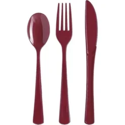 Exquisite Solid Color Plastic Utensil Cutlery Set Forks Spoons Knives- 150 Pack -Household Cleaning Supplies GUEST a06ac3e3 3a5a 47ef a5ad bb31741f57c0