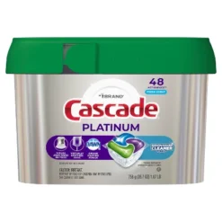 Cascade Fresh Scent Platinum Dishwasher Detergent ActionPacs + Cleaner Pods - 48ct -Household Cleaning Supplies GUEST a09657a4 37da 4a77 a5b3 ed6723094dad
