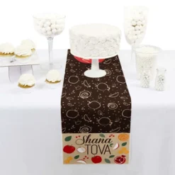 Big Dot Of Happiness Rosh Hashanah - Petite New Year Paper Table Runner - 12 X 60 Inches