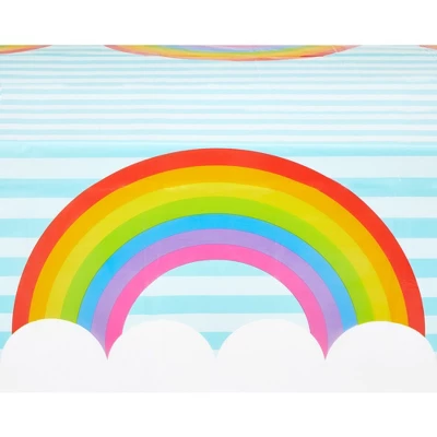 Juvale 3 Pack Rainbow Tablecloth For Party, Pastel Table Covers For Cloud Birthday Decorations For Girls, 54 X 108 In 7 Juvale 3 Pack Rainbow Tablecloth For Party, Pastel Table Covers For Cloud Birthday Decorations For Girls, 54 X 108 In - Image 5