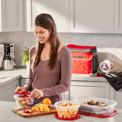 Rubbermaid Take Alongs 52pc Plastic Food Storage Container Set Clear 4 Rubbermaid Take Alongs 52pc Plastic Food Storage Container Set Clear - Image 2