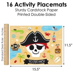 Big Dot Of Happiness Pirate Ship Adventures - Paper Skull Birthday Party Coloring Sheets - Activity Placemats - Set Of 16 -Household Cleaning Supplies GUEST a88e0582 0c69 4033 919f 4e3892f76bf0