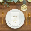 Sparkle And Bash 100 Pack White Napkins For Wedding Reception With Gold Foil Scalloped Edges, Always And Forever, 3-Ply, 4 X 8 In 2 Sparkle And Bash 100 Pack White Napkins For Wedding Reception With Gold Foil Scalloped Edges, Always And Forever, 3-Ply, 4 X 8 In -Household Cleaning Supplies GUEST a8cb612e 352f 44dc 899f 3cae9f7b7675