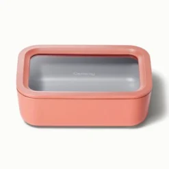 Caraway Home Medium Ceramic Coated Glass Food Storage Container -Household Cleaning Supplies GUEST a948cbea 841b 4178 a3f4 21e43d8e9a56