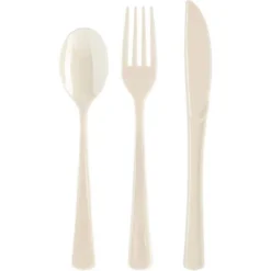 Exquisite Solid Color Plastic Utensil Cutlery Set Forks Spoons Knives- 150 Pack -Household Cleaning Supplies GUEST a9772efe 6d25 408f 866d c4777879a165
