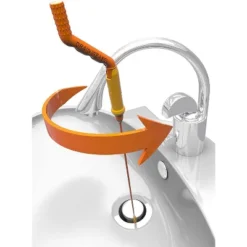 Grand Fusion FlexiSnake 18" Drain Weasel Sink Snake Cleaner 5pk