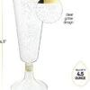 Chateau Fine Tableware Plastic Champagne Flutes Disposable - Gold Glitter With A Gold Rim - [1 Box Of 48] 4.5 Oz Premium Toasting Flutes -Household Cleaning Supplies GUEST ac0bac58 32b0 475e b5c0 635e68d31bdd