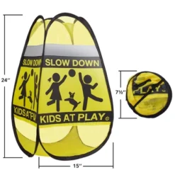 Dryser 3-Pack 24" Slow Kids At Play Safety Signs - Yellow Pop-up Children At Play Safety Signs With Reflective Tape -Household Cleaning Supplies GUEST ad0ab842 539c 427b 9ebc bb4c482afd77