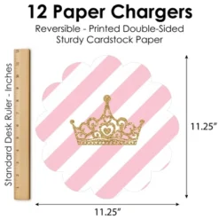 Big Dot Of Happiness Little Princess Crown Princess Baby Shower Or Birthday Party Round Table Decorations - Paper Chargers - Place Setting For 12 -Household Cleaning Supplies GUEST ad78c156 cbfc 4f02 92aa 2cf30f3667a0