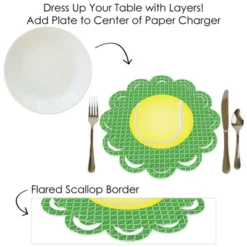 Big Dot Of Happiness You Got Served Tennis - Baby Shower Or Tennis Ball Birthday Party Round Table Decorations - Paper Chargers Place Setting For 12 -Household Cleaning Supplies GUEST ae0ccb04 ecfa 4b15 b1c4 8f807b01b9a1