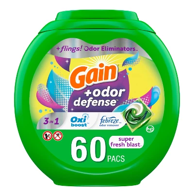 Gain Flings Super Fresh 3-in-1 With Febreze And Oxi Odor Defense Liquid Laundry Detergent Pacs 14 Gain Flings Super Fresh 3-in-1 With Febreze And Oxi Odor Defense Liquid Laundry Detergent Pacs - Image 12