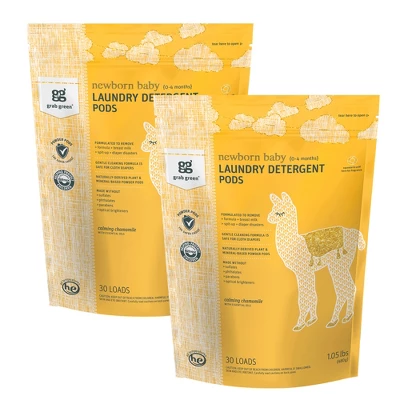 Grab Green Newborn Baby Laundry Detergent Pods, Calming Chamomile Scent 7 Grab Green Newborn Baby Laundry Detergent Pods, Calming Chamomile Scent - Image 5