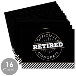 Big Dot Of Happiness Happy Retirement - Party Table Decorations - Retirement Party Placemats - Set Of 16 -Household Cleaning Supplies GUEST b3fe8a1c 91ff 4e17 9491 35ba4f0f38bf